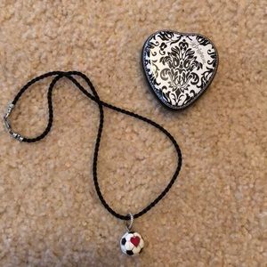 Brighton soccer heart necklace